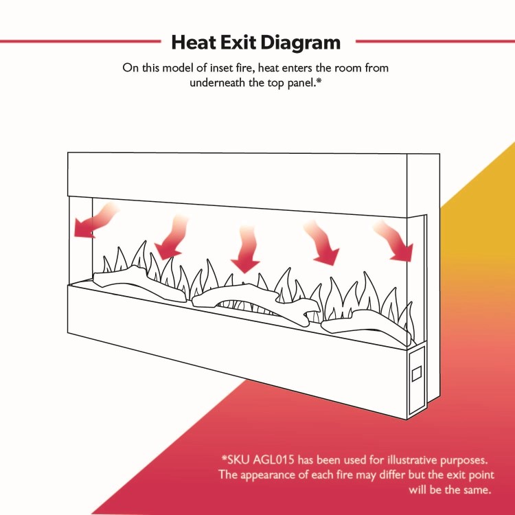 GRADE A2 - 60 Inch Black Built In Electric Fire - Amberglo