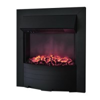 AmberGlo Modern Electric Fireplace Insert in Black