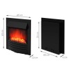 GRADE A1 - AmberGlo Modern Electric Fireplace Insert in Black