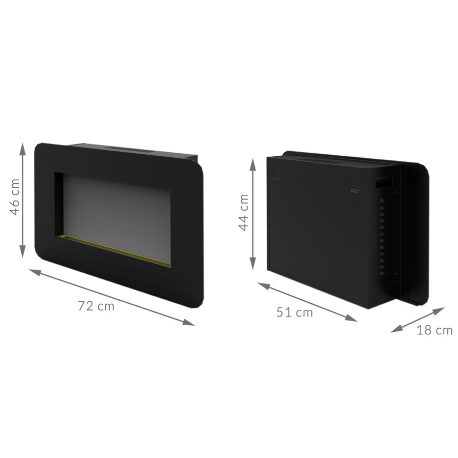 GRADE A1 - AmberGlo Curved Corner's Wall Hanging Electric Fire