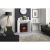 GRADE A1 - AmberGlo Large Black Electric Log Burning Stove Fire with 2 Heat Settings