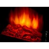 GRADE A1 - AmberGlo Large Electric Wood Burning Stove Fire - Black