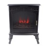 GRADE A2 - AmberGlo Large Electric Wood Burning Stove Fire - Black