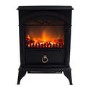 GRADE A1 - AmberGlo Electric Wood Burning Stove Fire - Black