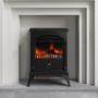 GRADE A1 - AmberGlo Electric Wood Burning Stove Fire - Black