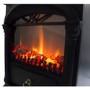 GRADE A1 - AmberGlo Electric Wood Burning Stove Fire - Black