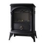 GRADE A1 - AmberGlo Electric Wood Burning Stove Fire - Black