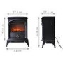 GRADE A1 - AmberGlo Electric Wood Burning Stove Fire - Black