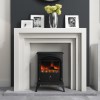 GRADE A1 - AmberGlo Electric Wood Burning Stove Fire - Black