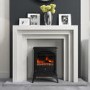GRADE A1 - AmberGlo Electric Wood Burning Stove Fire - Black