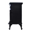 GRADE A1 - AmberGlo Large Double Door Electric Stove in Black