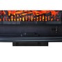 GRADE A3 - AmberGlo Large Electric Stove Fire in Black with Double Doors & Log Fuel Bed