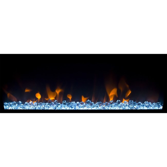 Grey 42inch Inset Electric Media Wall Fireplace - AmberGlo