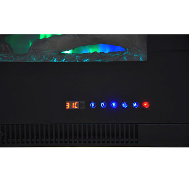 GRADE A1 - AmberGlo Wall Hanging Electric Fire with LED Light Effect