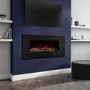 GRADE A2 - Black Wall Mounted or Recessed Electric Fire with Log and Crystal Fuel Bed - Amberglo