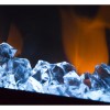 GRADE A2 - AmberGlo Black Wall Hanging Electric Fire with Logs &amp; Crystal Fuel Beds