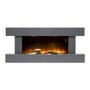 GRADE A2 - Grey Wall Mounted Electric Fireplace with LED Lights 52 inch - Amberglo