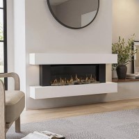 ONLY OPENED - White 52inch WiFi Enabled Wall Mounted Electric Fireplace - AmberGlo