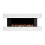 ONLY OPENED - White 52inch WiFi Enabled Wall Mounted Electric Fireplace - AmberGlo