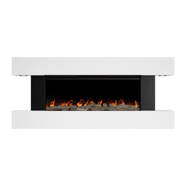 GRADE A2 - White 52inch WiFi Enabled Wall Mounted Electric Fireplace - AmberGlo