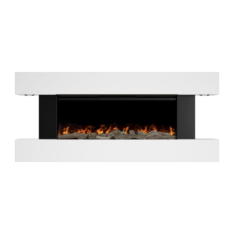 IMPERFECT - White 52inch WiFi Enabled Wall Mounted Electric Fireplace - AmberGlo