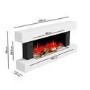 GRADE A2 - White Wall Mounted Electric Fireplace Suite with LED Lights - Amberglo