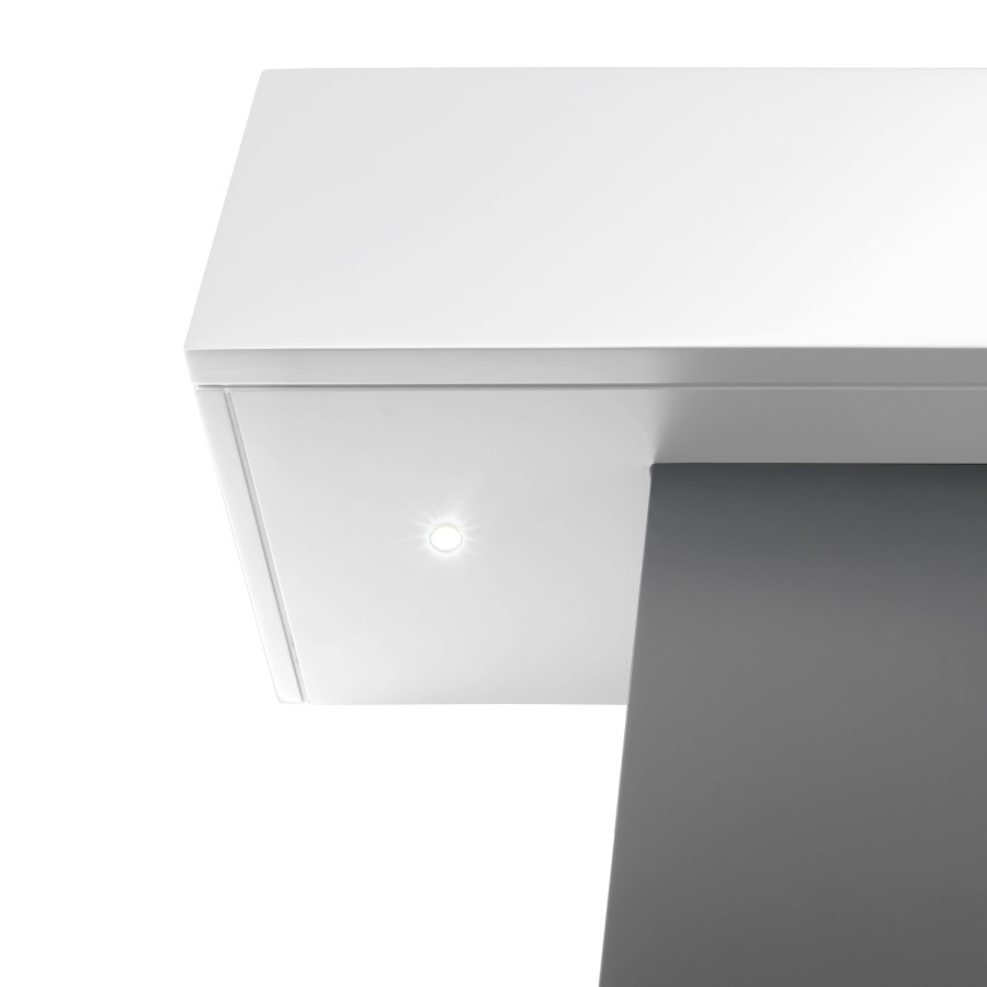 GRADE A2 - White Wall Mounted Electric Fireplace Suite with LED Lights - Amberglo