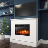Inset Electric Fire in Black - AmberGlo