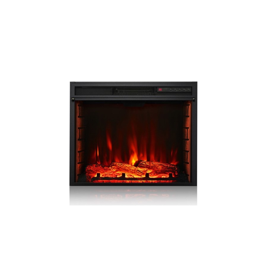 Inset Electric Fire in Black - AmberGlo