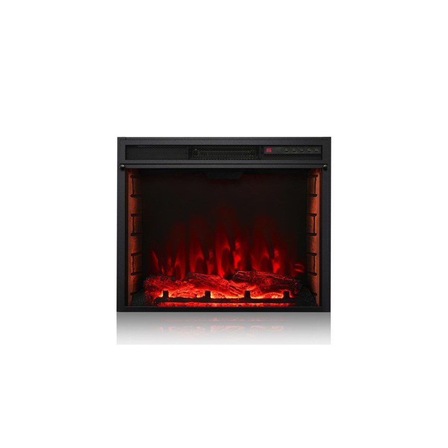 Inset Electric Fire in Black - AmberGlo