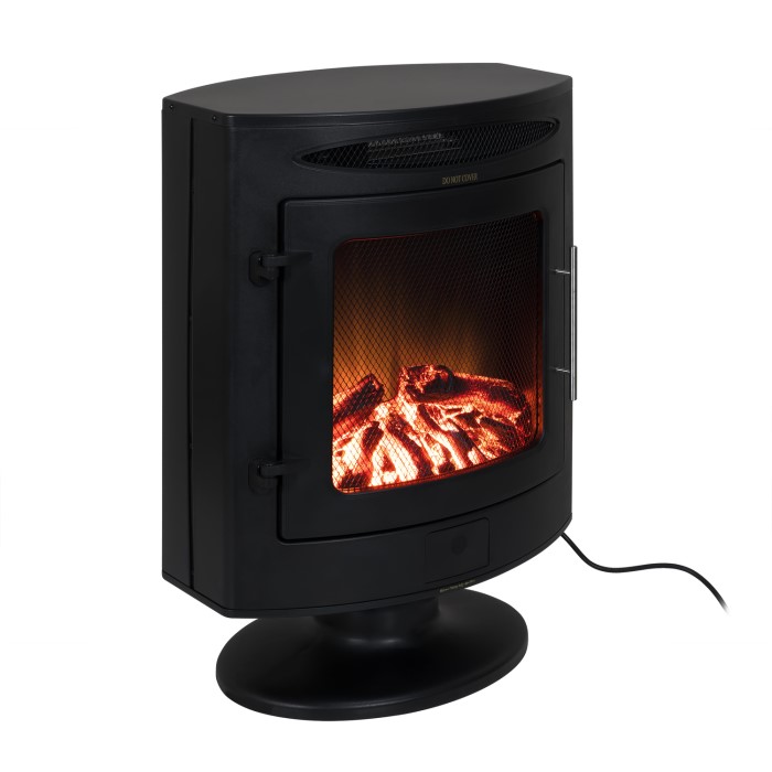 AmberGlo Curved Electric Stove Fire in Black Furniture123