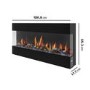 GRADE A3 - 42 Inch Black Built In Electric Fire -  AmberGlo
