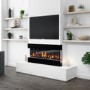 GRADE A3 - 42 Inch Black Built In Electric Fire -  AmberGlo