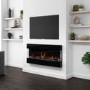 GRADE A2 - 42 Inch Black Built In Electric Fire - AmberGlo