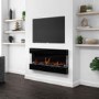 GRADE A1 - 42 Inch Black Built In Electric Fire - AmberGlo