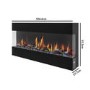 Black Wall Mounted Electric Fireplace with Open Front 42 Inch -  AmberGlo
