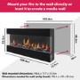 GRADE A3 - 42 Inch Black Built In Electric Fire -  AmberGlo