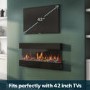 GRADE A3 - 42 Inch Black Built In Electric Fire -  AmberGlo