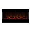 GRADE A3 - Mirrored Electric Wall Mounted Fire in Black - 42 Inch - AmberGlo