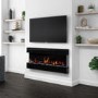 GRADE A1 - 50 Inch Black Built In Electric Fire - Amberglo