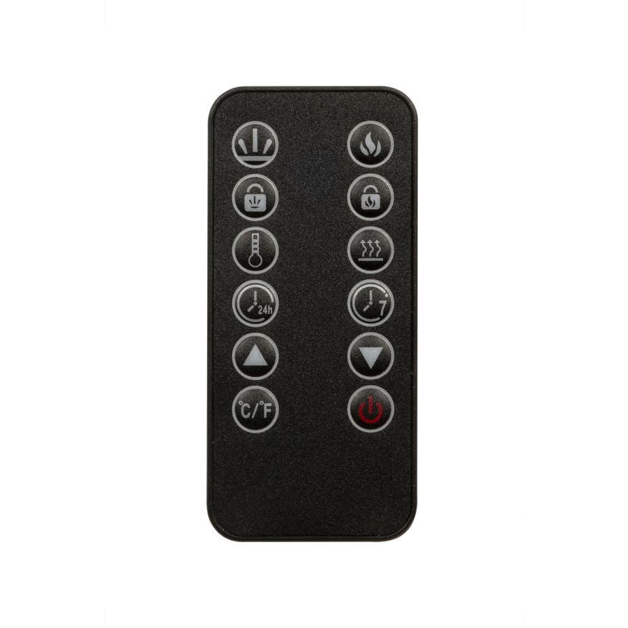 GRADE A2 - AmberGlo Mirrored Electric Wall Mounted Fire in Black - 50 Inch