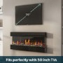 GRADE A3 - Black Wall Mounted Electric Fireplace 50 Inch - Amberglo