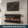 Black Wall Mounted Electric Fireplace 50 Inch - Amberglo