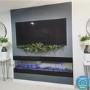 GRADE A2 - 60 Inch Black Built In Electric Fire - Amberglo