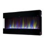 GRADE A1 - AmberGlo Mirrored Electric Wall Mounted Fire in Black - 60 Inch