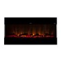 GRADE A1 - AmberGlo Mirrored Electric Wall Mounted Fire in Black - 60 Inch
