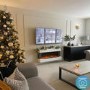ONLY OPENED - White Wall Mounted Electric Fireplace Suite - 39 Inch - Amberglo