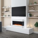 A2/AGL018 ALMOST PERFECT - White Wall Mounted Electric Fireplace Suite - 39 Inch - Amberglo