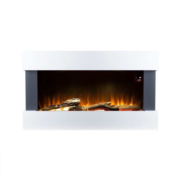 IMPERFECT - White Wall Mounted Electric Fireplace  - 39 Inch - Amberglo