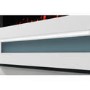 White Wall Mounted Electric Fireplace with LED Lights and  Storage Shelf 47 inch - Amberglo